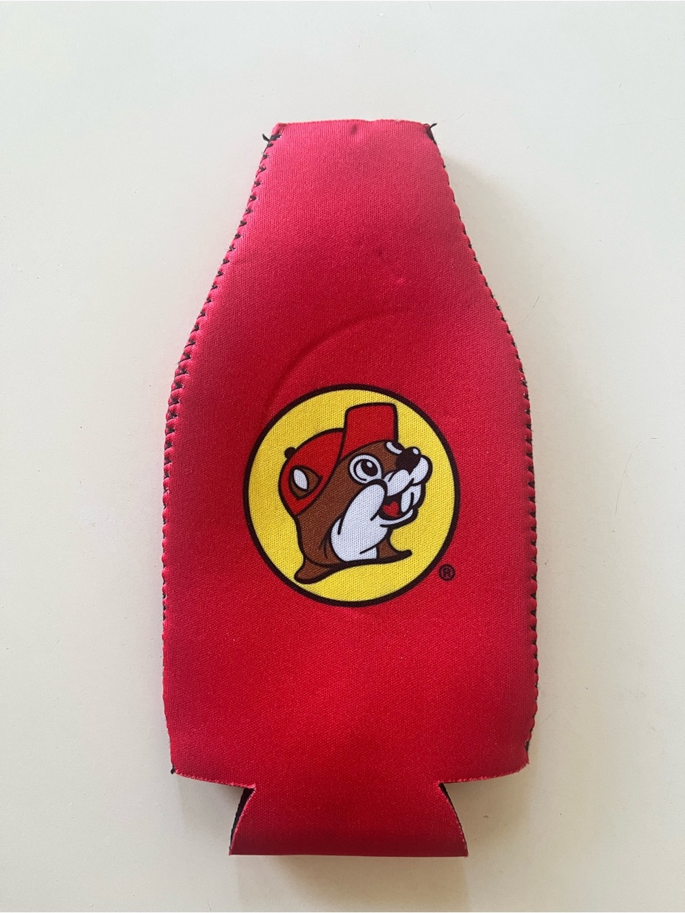 Buc-ee’s Red Neoprene Bottle Koozie with Buc-ee’s Beaver Logo
